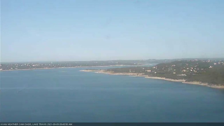 Lake Travis webcam, September 9, 2021 9:45 AM CT