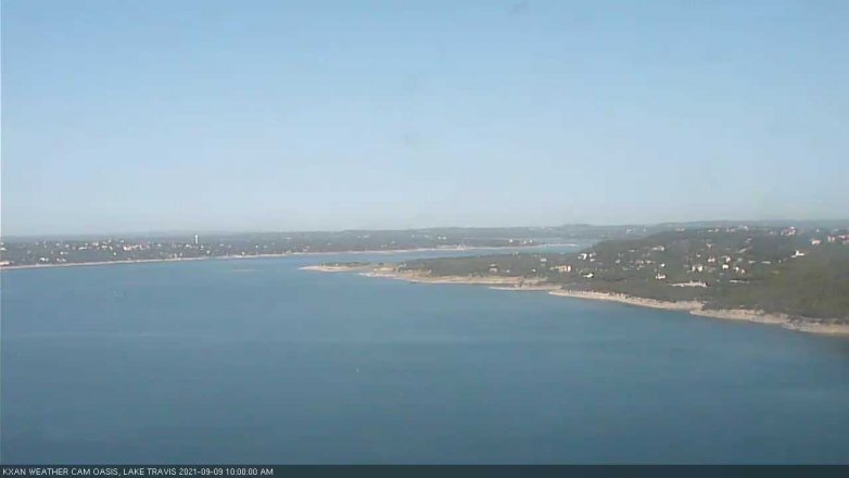 Lake Travis webcam, September 9, 2021 10:00 AM CT