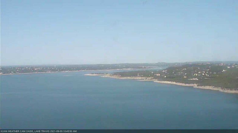 Lake Travis webcam, September 9, 2021 10:45 AM CT