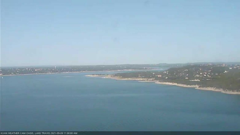 Lake Travis webcam, September 9, 2021 11:00 AM CT