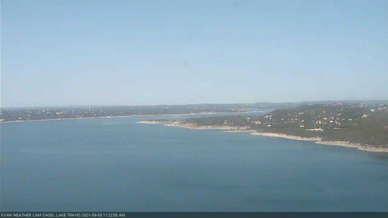 Lake Travis webcam, September 9, 2021 11:25 AM CT
