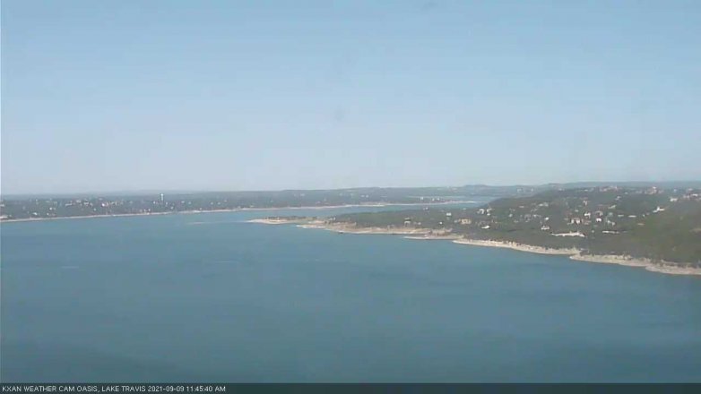 Lake Travis webcam, September 9, 2021 11:45 AM CT