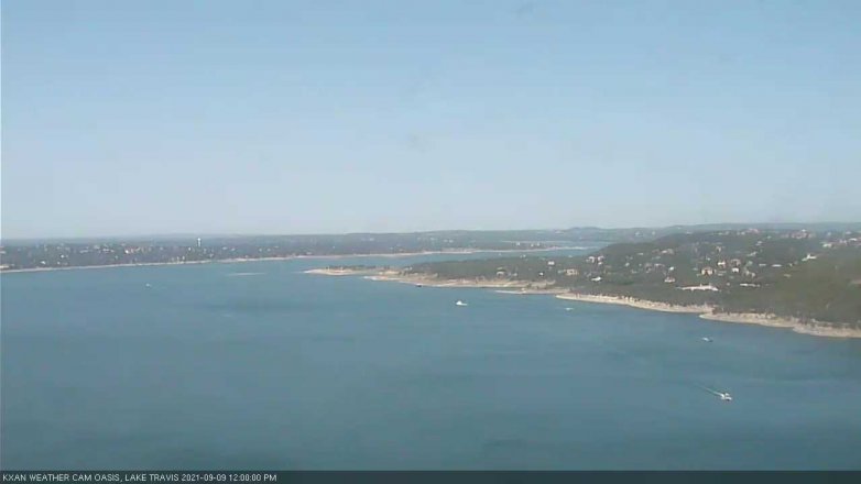 Lake Travis webcam, September 9, 2021 12:00 PM CT