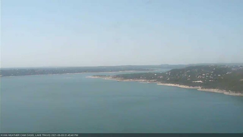 Lake Travis webcam, September 9, 2021 1:45 PM CT