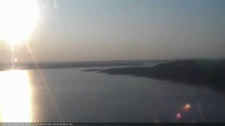 Lake Travis webcam, September 9, 2021 6:45 PM CT