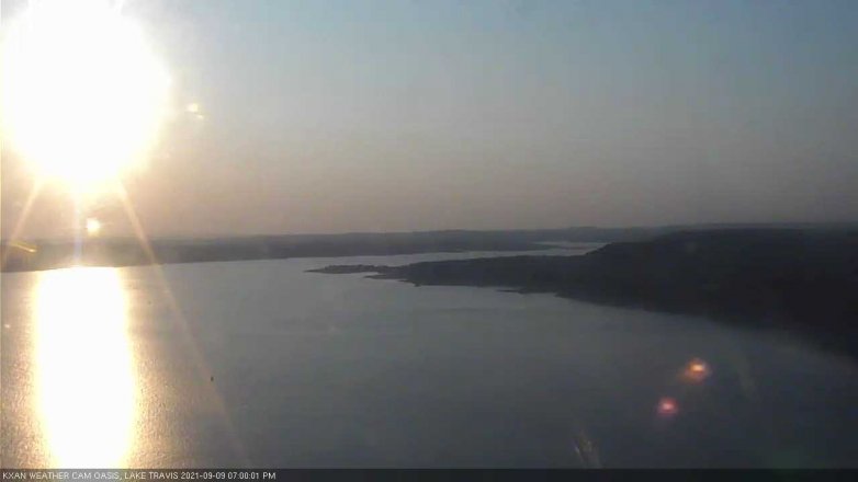 Lake Travis webcam, September 9, 2021 7:00 PM CT
