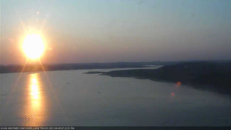 Lake Travis webcam, September 9, 2021 7:25 PM CT