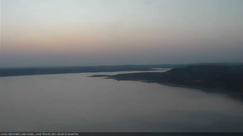 Lake Travis webcam, September 9, 2021 7:45 PM CT