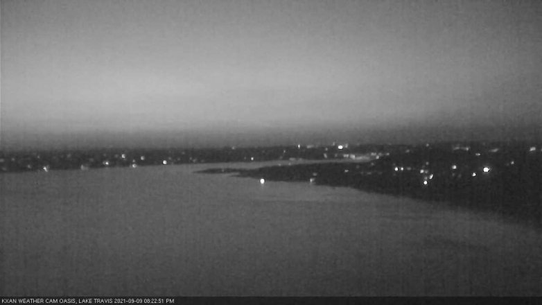 Lake Travis webcam, September 9, 2021 8:25 PM CT