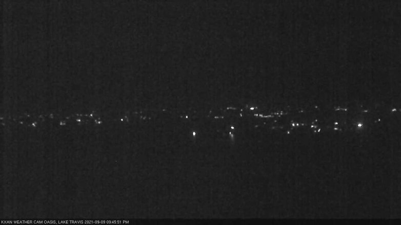 Lake Travis webcam, September 9, 2021 9:45 PM CT