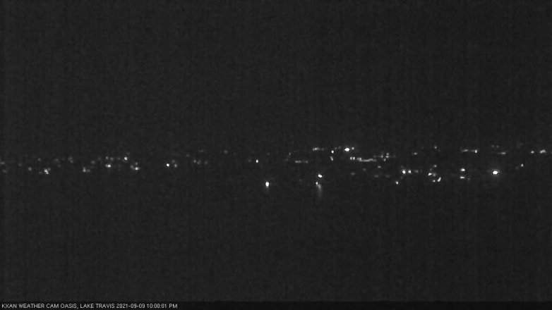 Lake Travis webcam, September 9, 2021 10:00 PM CT