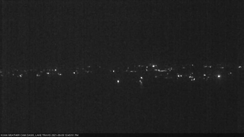 Lake Travis webcam, September 9, 2021 10:45 PM CT