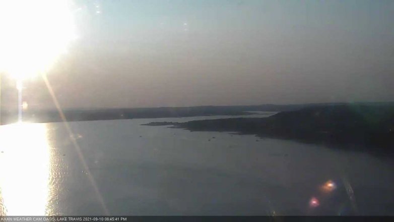 Lake Travis webcam, September 10, 2021 6:45 PM CT
