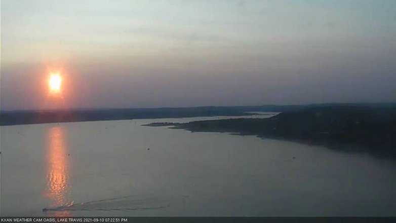 Lake Travis webcam, September 10, 2021 7:25 PM CT