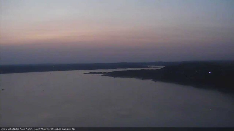 Lake Travis webcam, September 10, 2021 8:00 PM CT