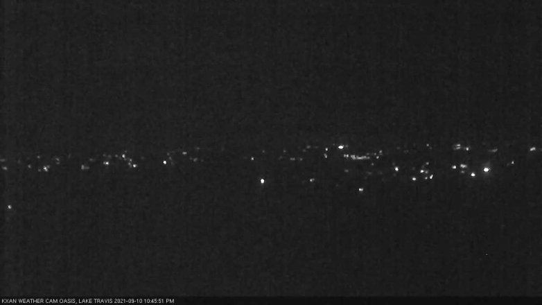 Lake Travis webcam, September 10, 2021 10:45 PM CT