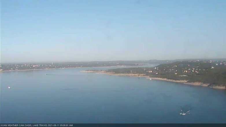 Lake Travis webcam, September 11, 2021 9:00 AM CT