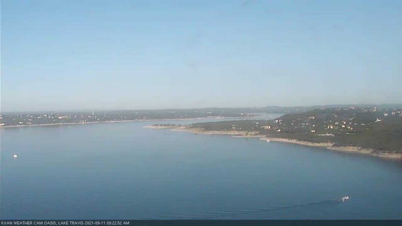 Lake Travis webcam, September 11, 2021 9:25 AM CT