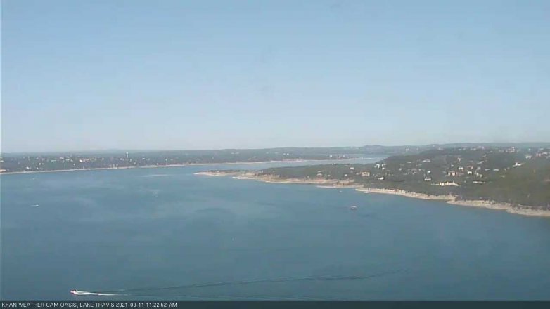 Lake Travis webcam, September 11, 2021 11:25 AM CT