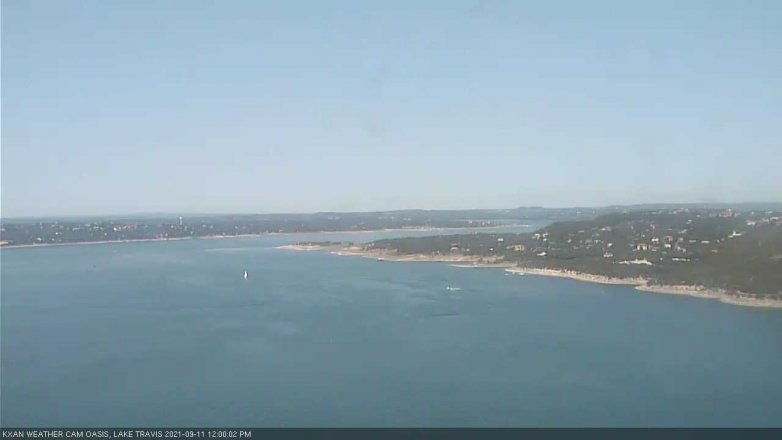 Lake Travis webcam, September 11, 2021 12:00 PM CT