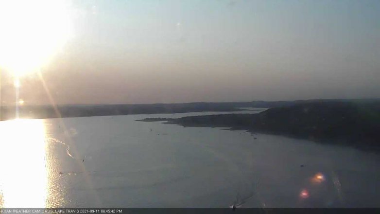 Lake Travis webcam, September 11, 2021 6:45 PM CT