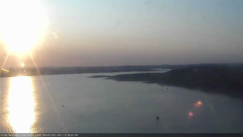 Lake Travis webcam, September 11, 2021 7:00 PM CT