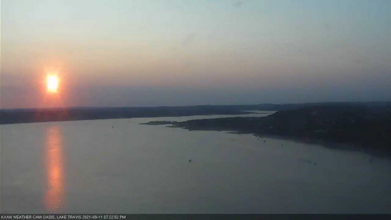Lake Travis webcam, September 11, 2021 7:25 PM CT