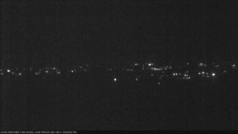 Lake Travis webcam, September 11, 2021 9:45 PM CT
