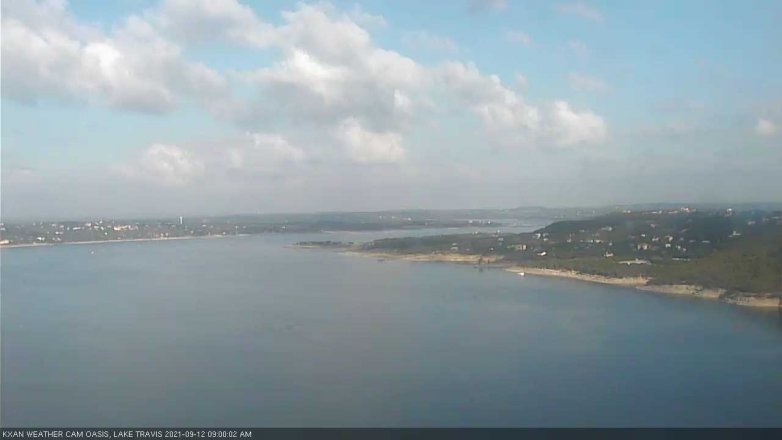 Lake Travis webcam, September 12, 2021 9:00 AM CT