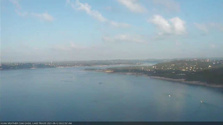 Lake Travis webcam, September 12, 2021 9:25 AM CT