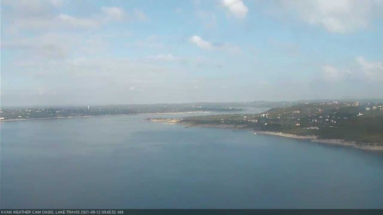 Lake Travis webcam, September 12, 2021 9:45 AM CT