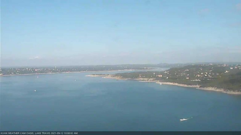 Lake Travis webcam, September 12, 2021 10:00 AM CT