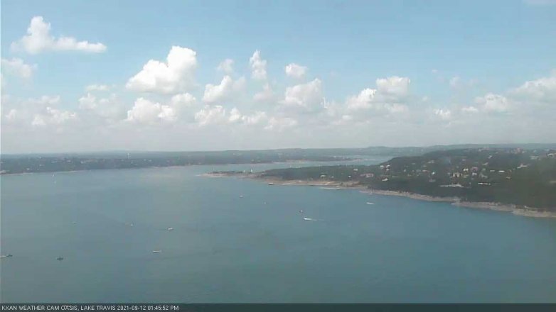 Lake Travis webcam, September 12, 2021 1:45 PM CT