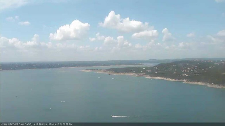 Lake Travis webcam, September 12, 2021 2:00 PM CT