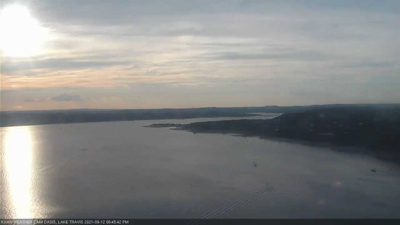Lake Travis webcam, September 12, 2021 6:45 PM CT