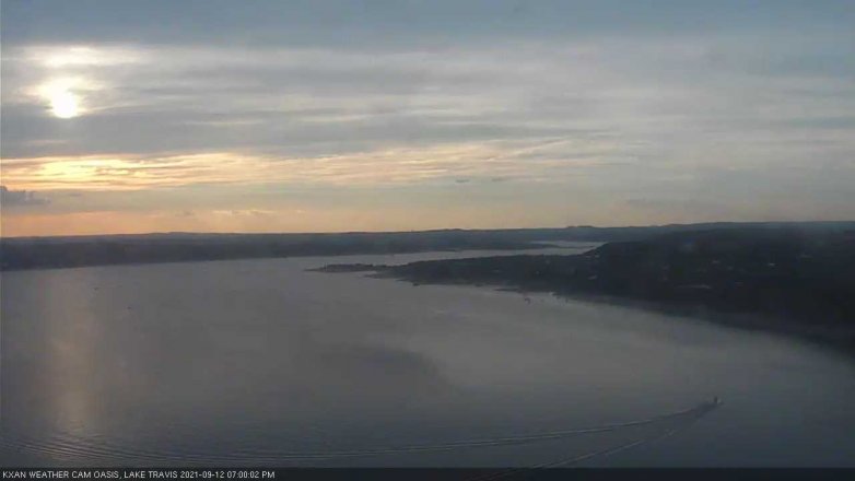 Lake Travis webcam, September 12, 2021 7:00 PM CT