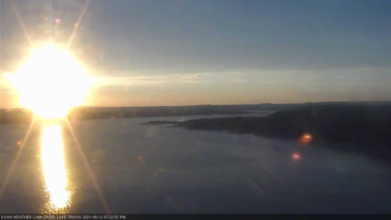 Lake Travis webcam, September 12, 2021 7:25 PM CT