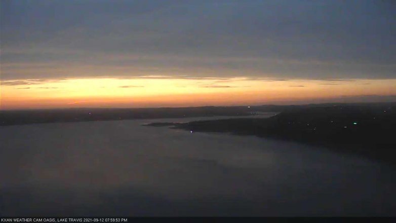 Lake Travis webcam, September 12, 2021 8:00 PM CT
