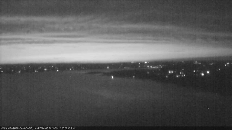 Lake Travis webcam, September 12, 2021 8:25 PM CT