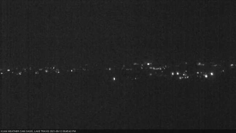 Lake Travis webcam, September 12, 2021 9:45 PM CT