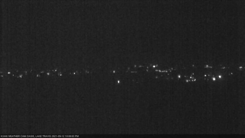 Lake Travis webcam, September 12, 2021 10:00 PM CT