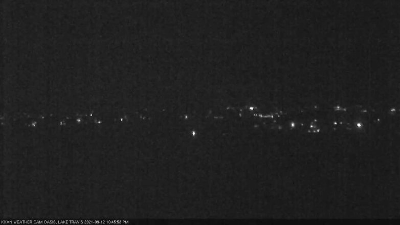 Lake Travis webcam, September 12, 2021 10:45 PM CT