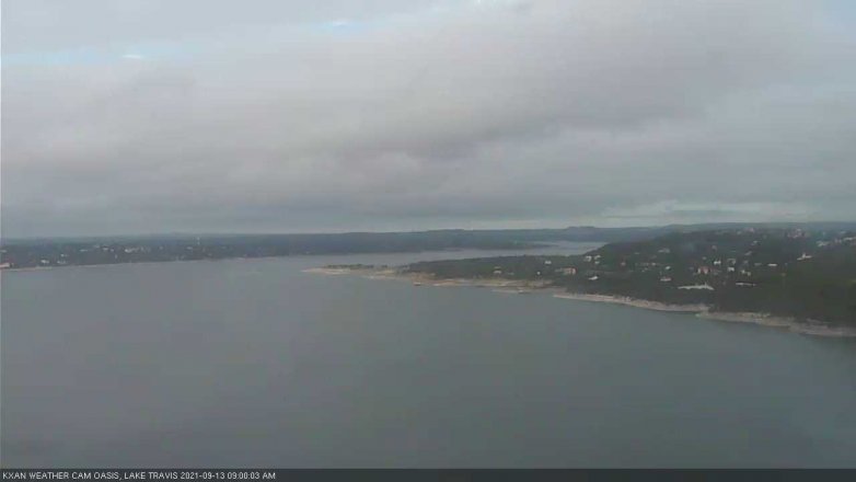 Lake Travis webcam, September 13, 2021 9:00 AM CT