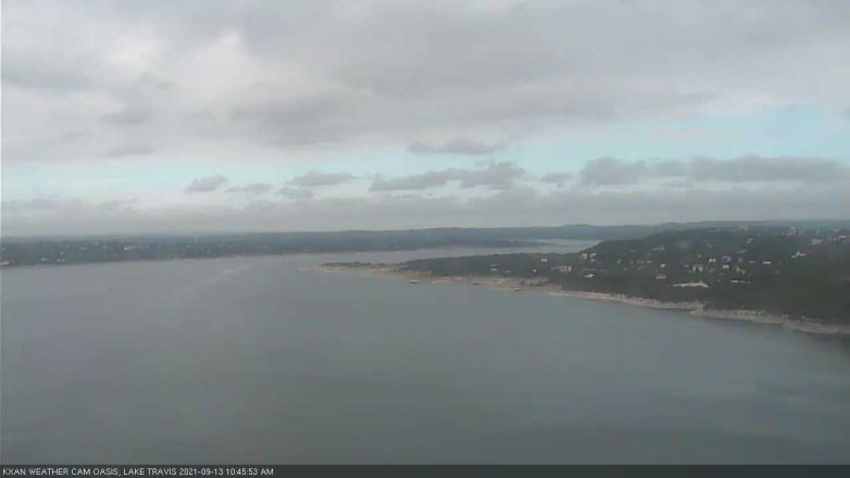 Lake Travis webcam, September 13, 2021 10:45 AM CT