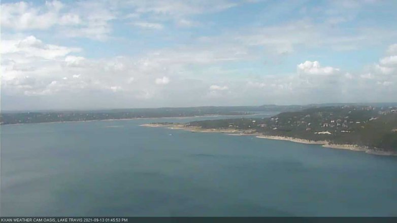 Lake Travis webcam, September 13, 2021 1:45 PM CT