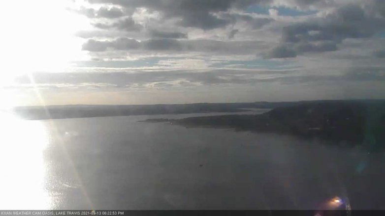 Lake Travis webcam, September 13, 2021 6:25 PM CT