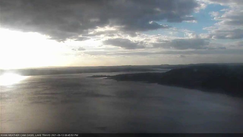 Lake Travis webcam, September 13, 2021 6:45 PM CT