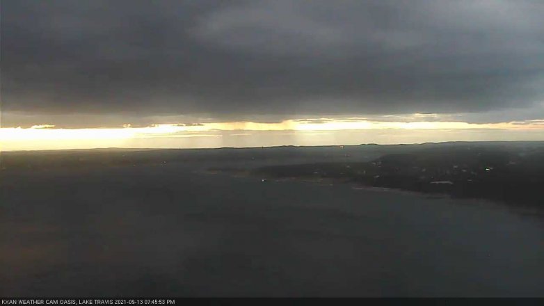 Lake Travis webcam, September 13, 2021 7:45 PM CT
