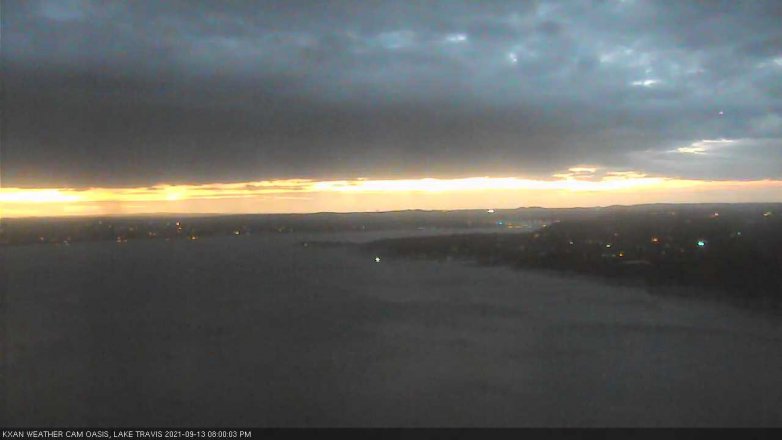 Lake Travis webcam, September 13, 2021 8:00 PM CT