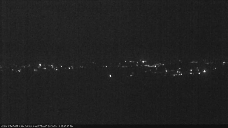 Lake Travis webcam, September 13, 2021 9:00 PM CT